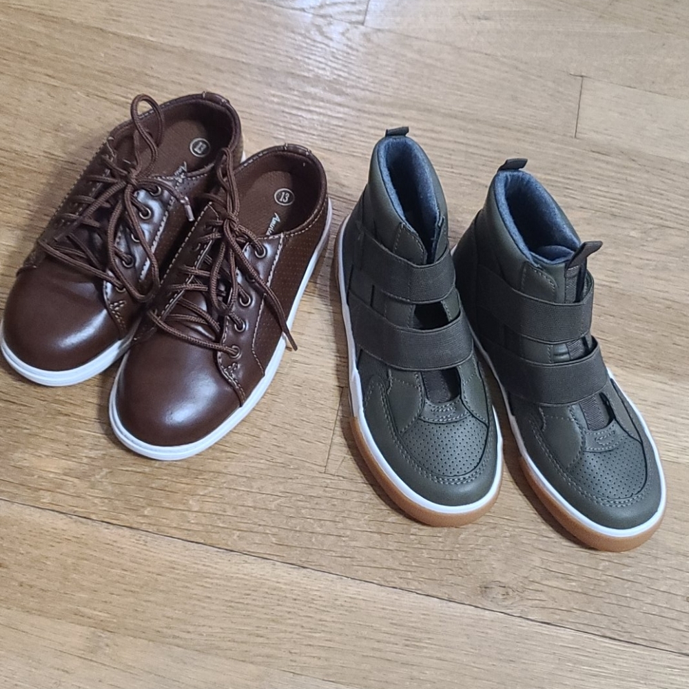 2 Pair Boys Shoes - size 13